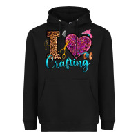 Black i love crafting Heavyweight Hoodie - RanaPortraitStore