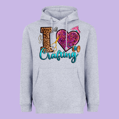 I Love Crafting Heavyweight Hoodie Designed By Ranaportraitstore