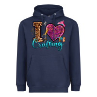 Navy i love crafting Heavyweight Hoodie - RanaPortraitStore
