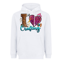 White i love crafting Heavyweight Hoodie - RanaPortraitStore