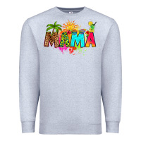 Heather Grey summer mama Premium Sweatshirt - RanaPortraitStore
