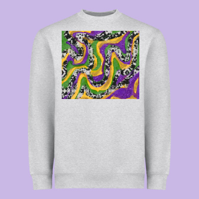 Mardi Gras Cowhide Heavyweight Sweatshirt Designed By Ranaportraitstore