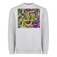 Heather Grey mardi gras cowhide Heavyweight Sweatshirt - RanaPortraitStore