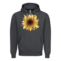 Smoke watercolor sunflower Zipper Hoodie - JahusDesignShop