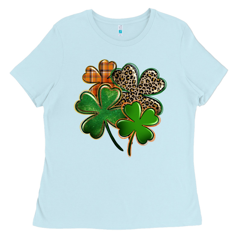 Leopard Shamrock Ladies Tee by FaDigitalArtStudio | Teevron