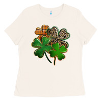 Bone leopard shamrock Ladies Tee - FaDigitalArtStudio