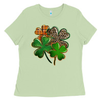 Matcha leopard shamrock Ladies Tee - FaDigitalArtStudio