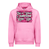 Fuchsia Pink this is what a survivor looks like breast cancer awareness Urban Hoodie - Jasminsmagicworld