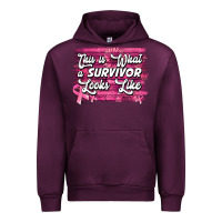 Mauve Wine this is what a survivor looks like breast cancer awareness Urban Hoodie - Jasminsmagicworld