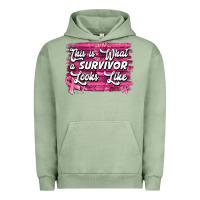 Pigment Oil Green this is what a survivor looks like breast cancer awareness Urban Hoodie - Jasminsmagicworld