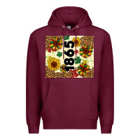 Burgundy juneteenth 1865 sunflowers Premium Hoodie - Artiststas