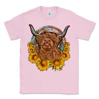 Bubblegum Pink cow sunflower leopard Classic Tee - OliviaCreatesArt