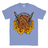 Colony Blue cow sunflower leopard Classic Tee - OliviaCreatesArt