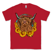 Red cow sunflower leopard Classic Tee - OliviaCreatesArt