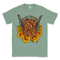 Sage cow sunflower leopard Classic Tee - OliviaCreatesArt
