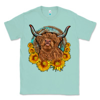 Seafoam cow sunflower leopard Classic Tee - OliviaCreatesArt