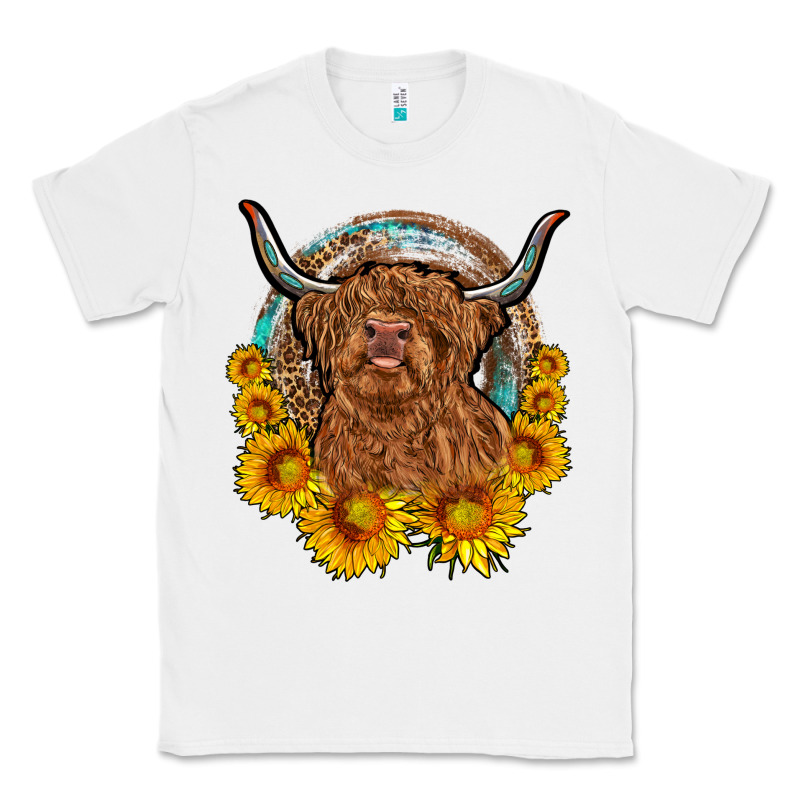 Cow Sunflower Leopard Classic Tee by OliviaCreatesArt | Teevron