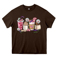 Chocolate Brown Mama coffee cup mother's day Heavy Core Tee - HowdyJamesFarm