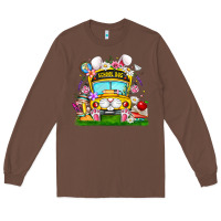 Chestnut Easter School Bus Long Sleeve Tee - CowhideDigitalArt