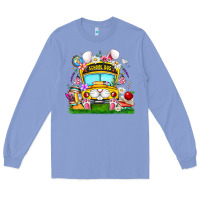 Colony Blue Easter School Bus Long Sleeve Tee - CowhideDigitalArt
