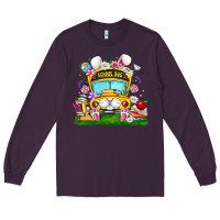Plum Easter School Bus Long Sleeve Tee - CowhideDigitalArt