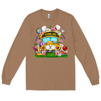 Toasted Coconut Easter School Bus Long Sleeve Tee - CowhideDigitalArt