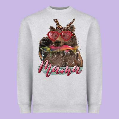 Mother's Day Glasses Leopard Bandana Mama Bear Hunting Fish Heavyweight Sweatshirt Designed By Ranaportraitstore