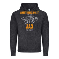 Vintage Black anesthesiologist by day worlds best dad by night fathers day Vintage Hoodie - linhVisuals