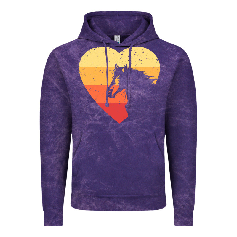 Vintage Heart Horse Equestrian | Horse Lover Vintage Hoodie by linhVisuals | Teevron
