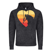 Vintage Black Vintage Heart Horse Equestrian | Horse lover Vintage Hoodie - linhVisuals