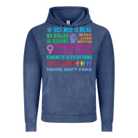 Vintage Denim science is real , black lives matter , love is love , equality , kindn Vintage Hoodie - linhVisuals