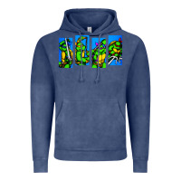 Vintage Denim arcade turtles Vintage Hoodie - linhVisuals