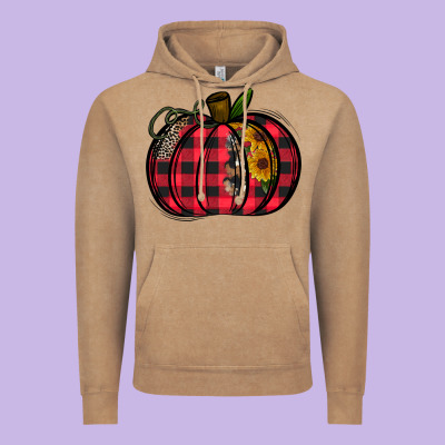 Buffalo Pumpkin Vintage Hoodie Designed By Cowhidedigitalart