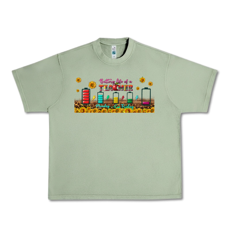 Battery Life Of A Teacher Libbey Glass Urban Heavy Tee by BundleAndBundleShop | Teevron