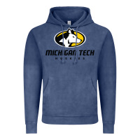 Vintage Denim michigan tech huskies Vintage Hoodie - linhVisuals