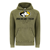 Vintage Olive michigan tech huskies Vintage Hoodie - linhVisuals