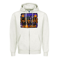 Oatmeal Heather witchy mama Zipper Hoodie - JahusDesignShop
