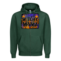 Sports Green witchy mama Zipper Hoodie - JahusDesignShop