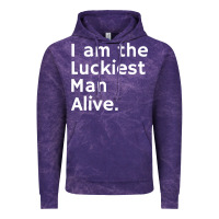 Cloud Purple luckiest man alive Vintage Hoodie - linhVisuals
