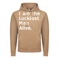 Vintage Coffee luckiest man alive Vintage Hoodie - linhVisuals