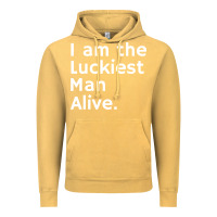 Vintage Mustard luckiest man alive Vintage Hoodie - linhVisuals