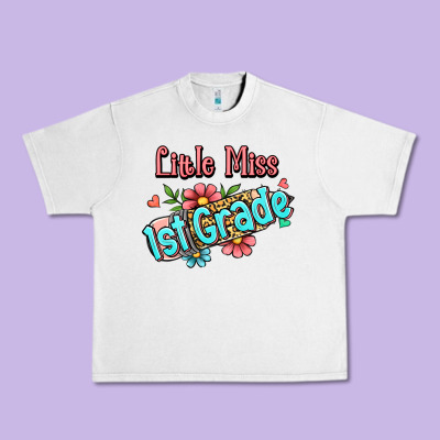 Little Miss First Grade Urban Heavy Tee Designed By Jasminsmagicworld