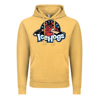 Vintage Mustard Ice-Hogs Vintage Hoodie - linhVisuals