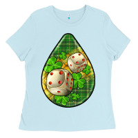 Baby Blue st.patrick's teardrop earrings Ladies Tee - FaDigitalArtStudio
