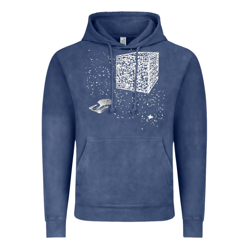 Qr Code Cube We Are The Borg Vintage Hoodie by linhVisuals | Teevron