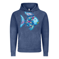 Vintage Denim rainbow fish Vintage Hoodie - linhVisuals