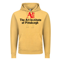 Vintage Mustard Art Institute of Pittsburgh Vintage Hoodie - linhVisuals