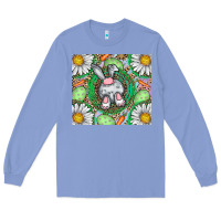 Colony Blue Easter Bunny Long Sleeve Tee - CowhideDigitalArt