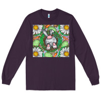 Plum Easter Bunny Long Sleeve Tee - CowhideDigitalArt