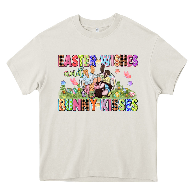 Easter Wishes And Bunny Kisses Easter Gnomies  Eas Heavy Core Tee by CowGirlArtShop | Teevron
